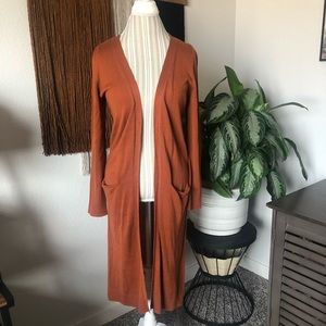 long cardigan duster F21